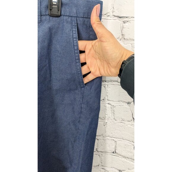 Roundtree & Yorke Chino Shorts Size 36 Chambray Micro Geometric Timeless Capsule - Picture 4 of 8
